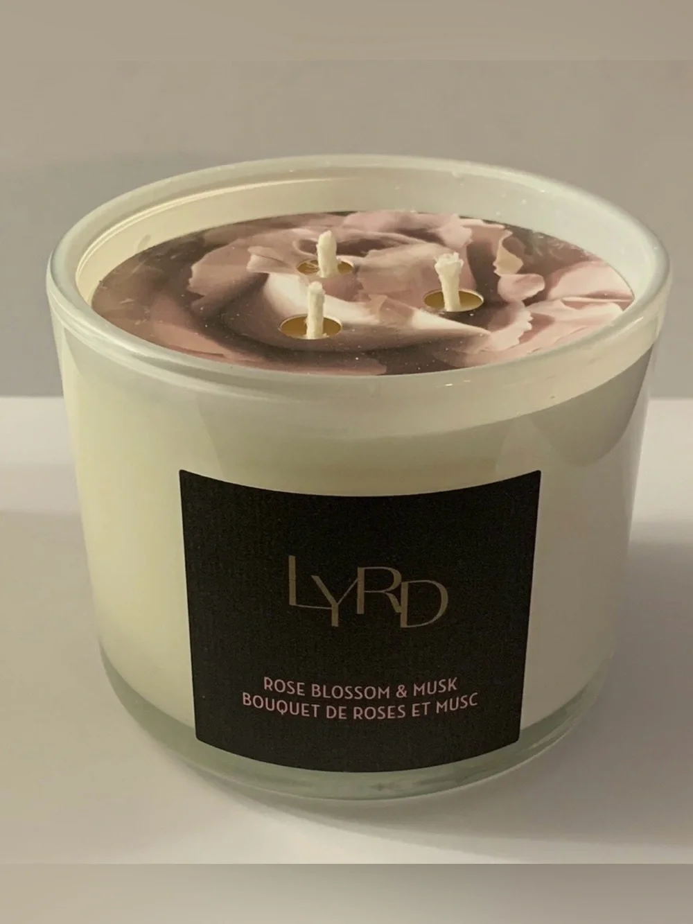 Avon Lyrd Rose Blossom & Musk Candle NIB